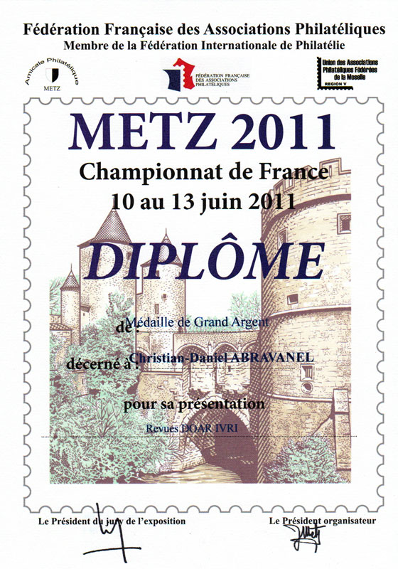 Metz 2011 ; Mdaille de Grand Argent